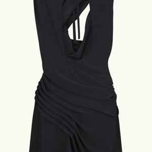 MESHKI Oria Chiffon Mini Dress - Black